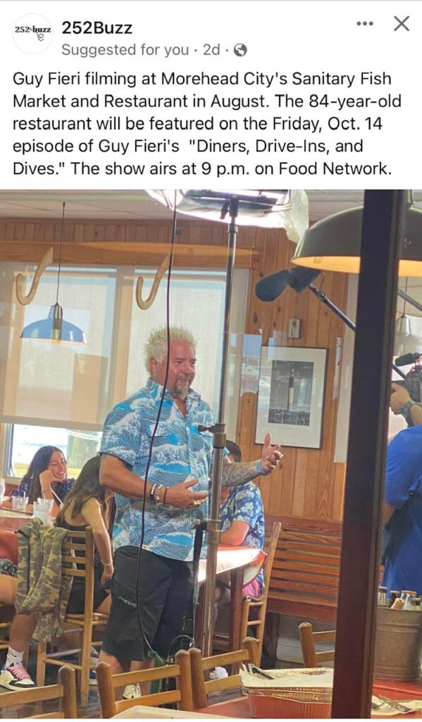 Guy Fieri At Sanitary Fish Market