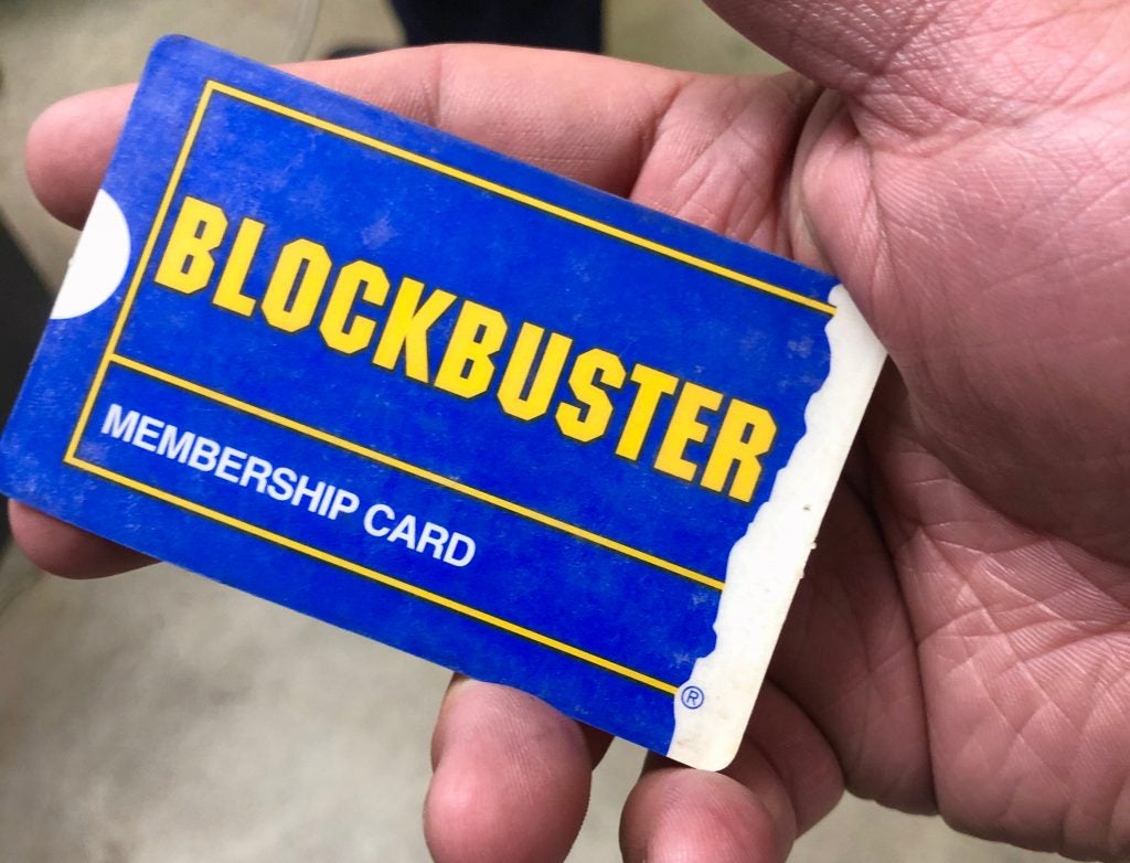 Blockbuster card