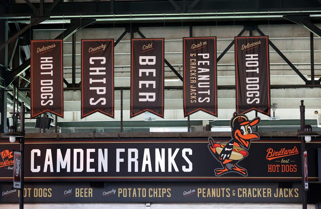 Hot dogs at Camden Yards