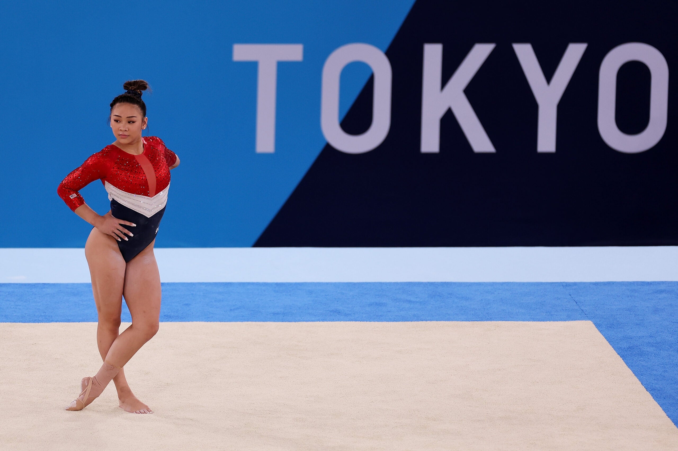 Little Girl Inspired By Olympic Gymnastics In Her Living Room