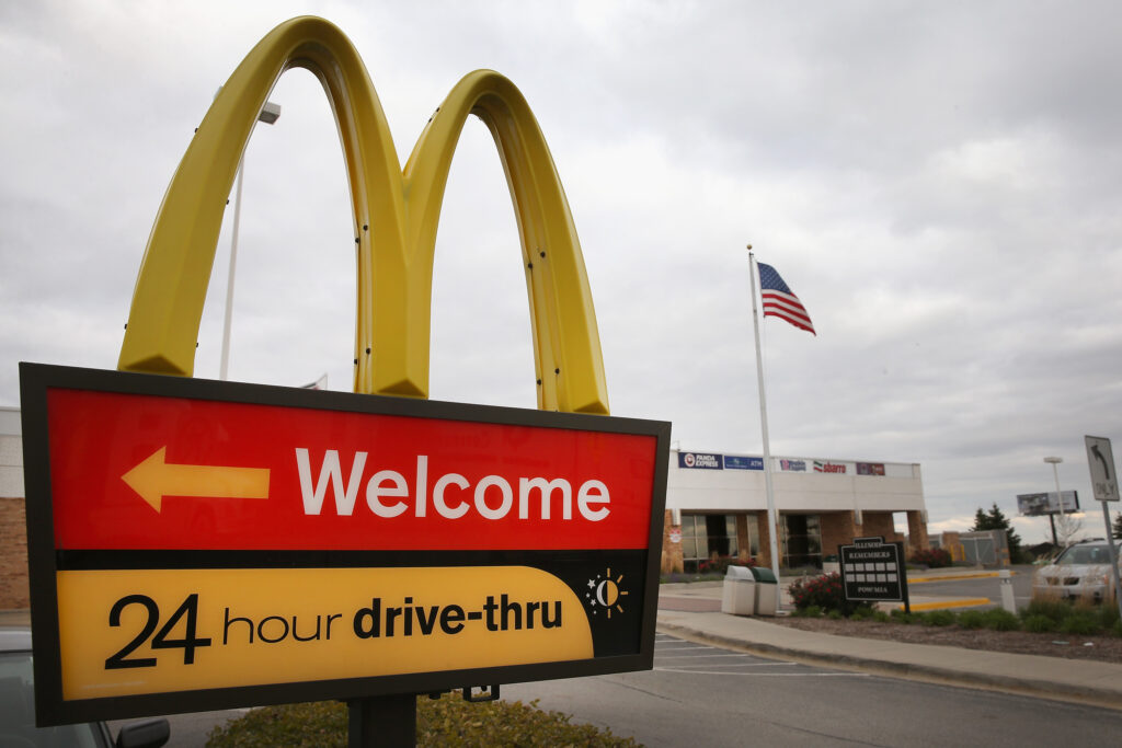 McDonald's drive-thru sign