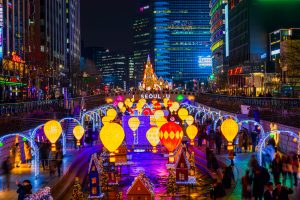 Christmas lights in Seoul