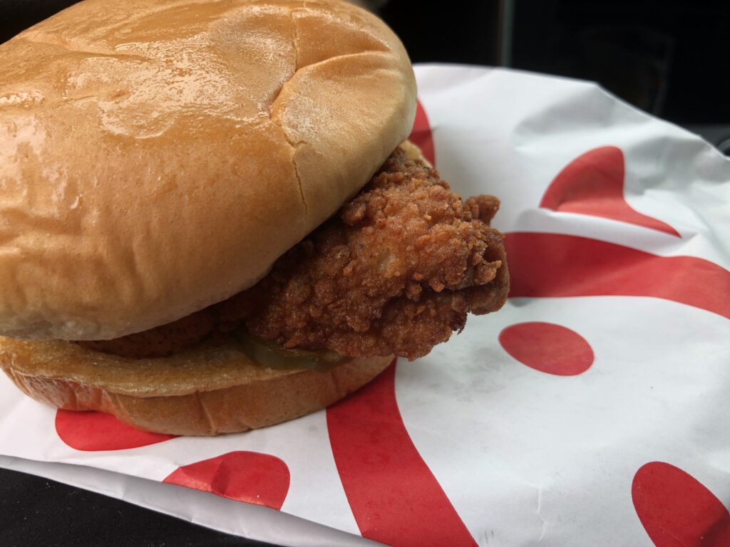 Chick-fil-A breaded chicken sandwich